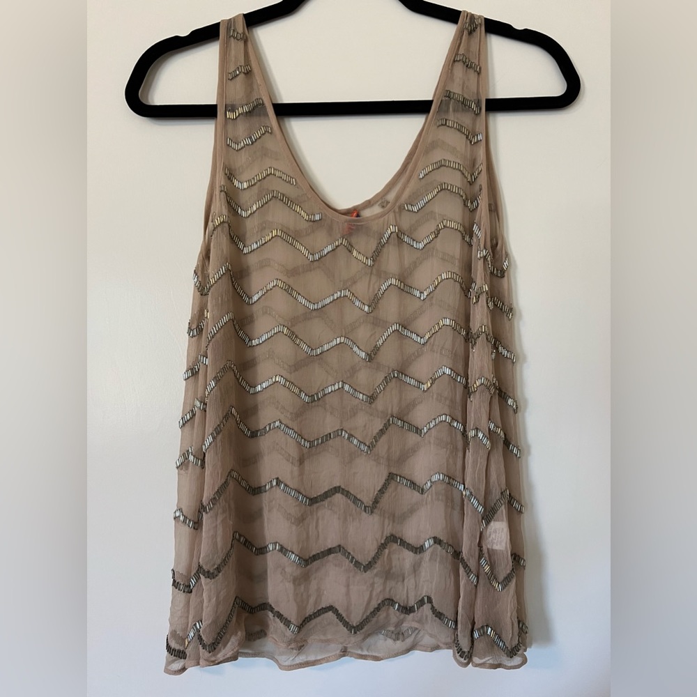 Chan Luu beaded cover up shirt